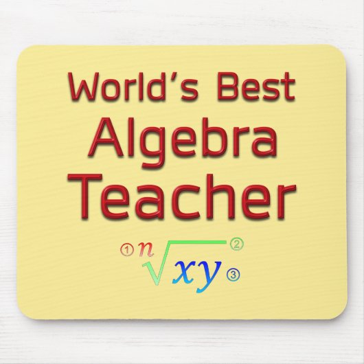 Weltbeste Algebra-Lehrerin mit Formel Mousepad (Vorne)