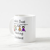 Weltbeste Assistentin für Kinder-Cartoon Kaffeetasse (Vorderseite Links)