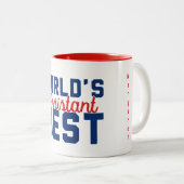 Weltbeste Assistentin Personalisiert mit Namen Zweifarbige Tasse (VorderseiteRechts)