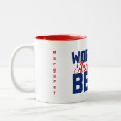 Weltbeste Assistentin Personalisiert mit Namen Zweifarbige Tasse (Links)