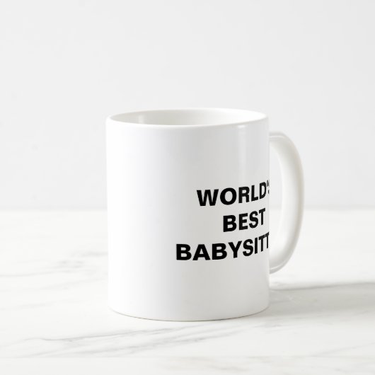 Weltbeste Babysitter Kaffeetasse (VorderseiteRechts)
