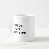 Weltbeste Babysitter Kaffeetasse (Vorderseite Links)