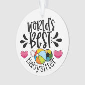 Weltbeste Babysitter-Ornament Ornament (Vorderseite)