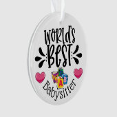 Weltbeste Babysitter-Ornament Ornament (Vorderseite)