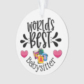 Weltbeste Babysitter-Ornament Ornament (Vorderseite)