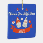 Weltbeste Billet-Mutter Benutzerdefiniertes Weihna Keramikornament (Rechts)