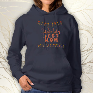 Weltbeste Blume der Mama Blumenblau Hoodie