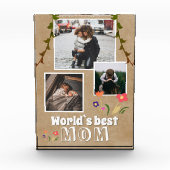 Weltbeste Blume der Mama Fotoblock (Vorderseite)
