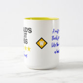 Weltbeste Boss-Tasse (Name & Spaß) Zweifarbige Tasse (Mittel)