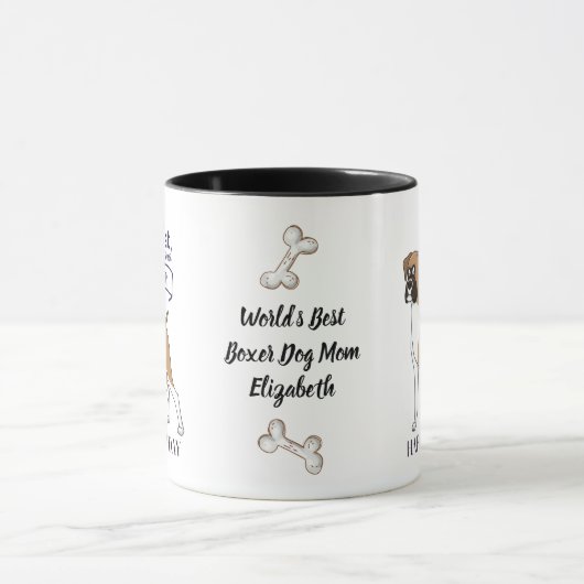 Weltbeste BOXER DOG-MAMA Personalisierter Spaß Tasse (Zentrum)