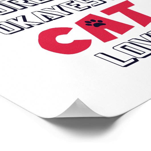 Weltbeste Cat Lover Zitat 4 Katzenbesitzer Poster (Ecke)