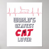 Weltbeste Cat Lover Zitat 4 Katzenbesitzer Poster (Vorne)