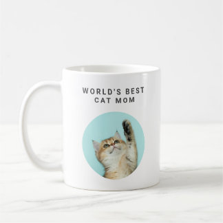 Weltbeste Cat Mama Custom Funny 2 Fotos für Hausti Kaffeetasse