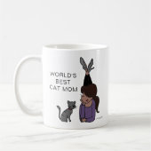 Weltbeste Cat-Mama-Kaffeekoffe-Tasse Kaffeetasse (Links)