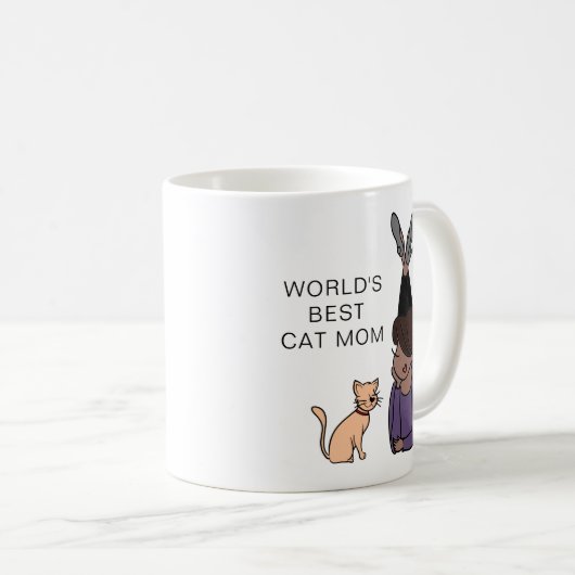 Weltbeste Cat-Mama-Kaffeekoffe-Tasse Kaffeetasse (VorderseiteRechts)