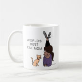 Weltbeste Cat-Mama-Kaffeekoffe-Tasse Kaffeetasse (Links)
