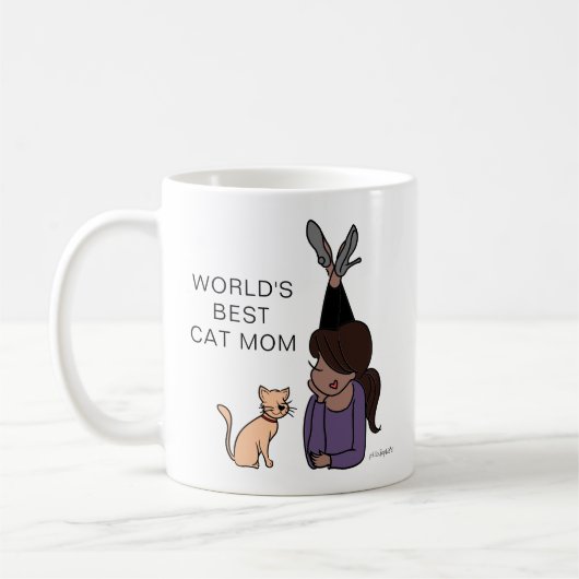 Weltbeste Cat-Mama-Kaffeekoffe-Tasse Kaffeetasse (Links)