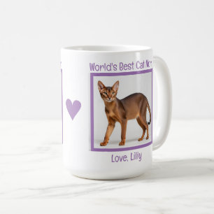 Weltbeste Cat-Mama personalize (Abessinier) Kaffeetasse