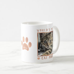 Weltbeste Cat Mama Rose Gold Foil Paws Foto Kaffeetasse