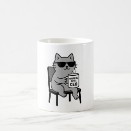 Weltbeste CEO - Smug Gray Cat Tasse