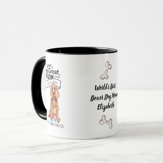 Weltbeste COCKER-SPANIEL-DOG-MAMA Personalisiert Tasse (Vorderseite Links)