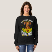 Weltbeste Dackel Hund-Mama Sonniger Muttertag Sweatshirt (Vorne ganz)