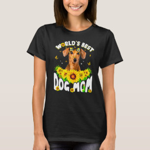 Weltbeste Dackel Hund-Mama Sonniger Muttertag T-Shirt