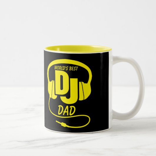 Weltbeste DJ-Vater-Tasse Zweifarbige Tasse (Rechts)