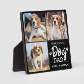 Weltbeste DOG-VATER Custom 3 FotoCollage Fotoplatte (Vorderseite)