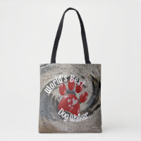 Weltbeste Dog Walker Mosaik Swirl Paw Print