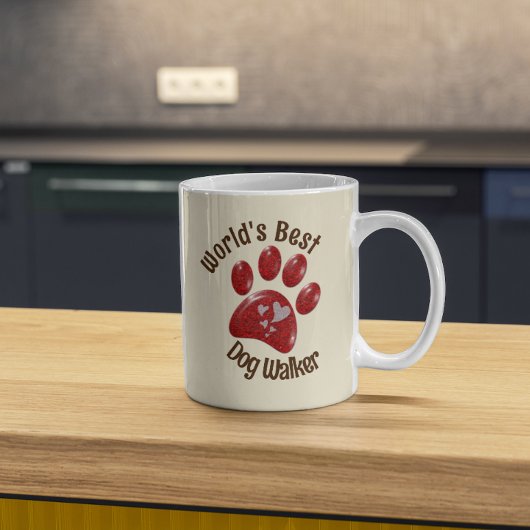 Weltbeste Dog Walker Paw Print Canine Pets Kaffeetasse