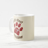 Weltbeste Dog Walker Paw Print Canine Pets Kaffeetasse (Vorderseite Links)