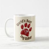 Weltbeste Dog Walker Paw Print Canine Pets Kaffeetasse (Links)