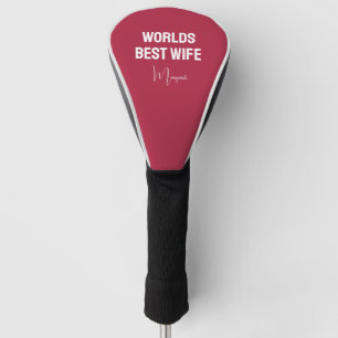 weltbeste Ehefrau benutzerdefiniertes Skript minim Golf Headcover