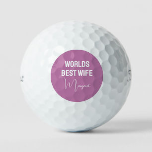 Weltbeste Ehefrau elegante Schrift Golfball
