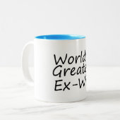 Weltbeste Ex-Ehefrau Zweifarbige Tasse (Vorderseite Links)