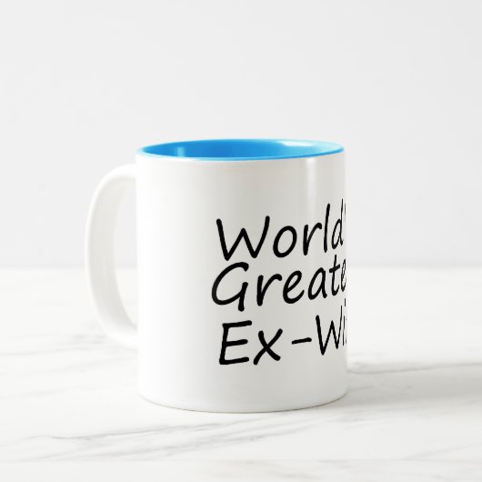 Weltbeste Ex-Ehefrau Zweifarbige Tasse (Vorderseite Links)