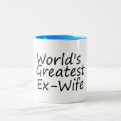 Weltbeste Ex-Ehefrau Zweifarbige Tasse (Mittel)