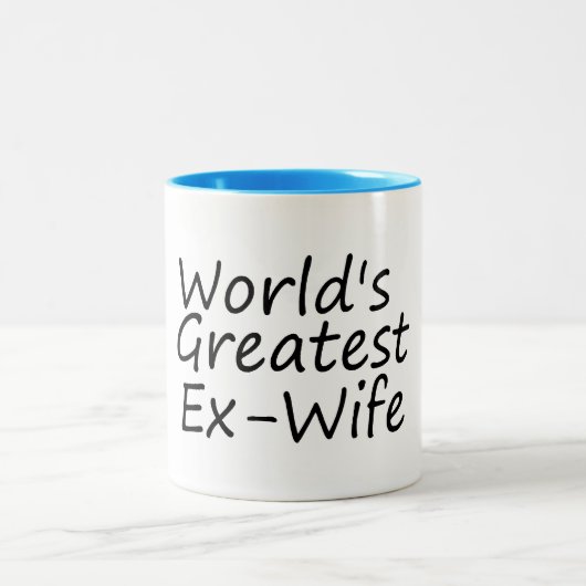 Weltbeste Ex-Ehefrau Zweifarbige Tasse (Mittel)