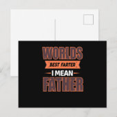 Weltbeste Farter im gemeinen Vater - Bester Vater Postkarte (Vorne/Hinten)