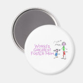 Weltbeste Foster-Mama Magnet (Vorderseite/Rückseite)