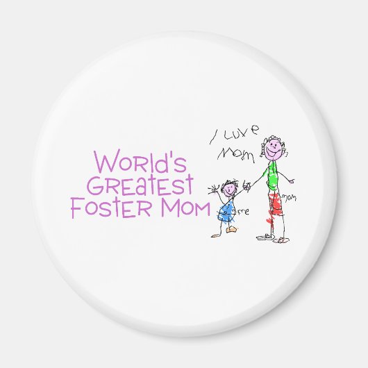 Weltbeste Foster-Mama Magnet (Vorne)