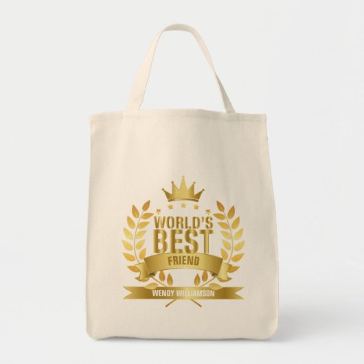 Weltbeste Freunde Gold Tragetasche (Vorne)