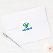 Weltbeste Freundin Runder Aufkleber (Umschlag)