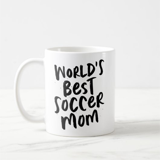 Weltbeste Fußballmutter cool trendiger Schwarzer T Kaffeetasse (Links)