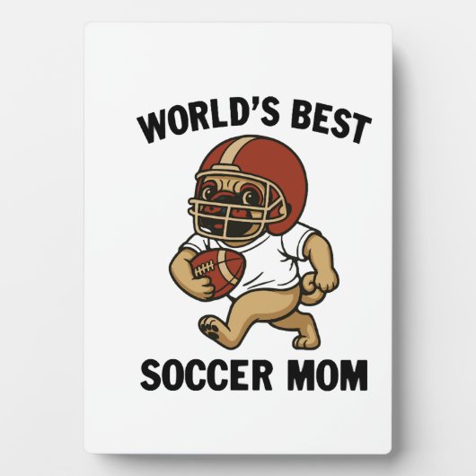 WELTBEste FUSSBALLMUTTER - PUg-Spielerin Fotoplatte (Vorderseite)