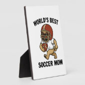 WELTBEste FUSSBALLMUTTER - PUg-Spielerin Fotoplatte (Seite)