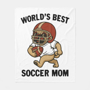 WELTBESTE FUSSBARE MAMA - MOPS PLAYER FLEECEDECKE