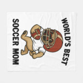 WELTBESTE FUSSBARE MAMA - MOPS PLAYER FLEECEDECKE (Vorderseite (Horizontal))
