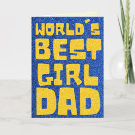 Weltbeste Girl Vater Vatertag-Glitzer-Karte Karte